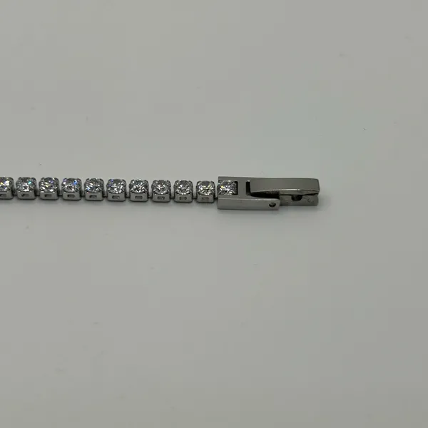 Swarovski Moissanite Tennis Bracelet Real Silver VVS D Color Iced Out 3mm 7.5 Inch No Pass - Image 5
