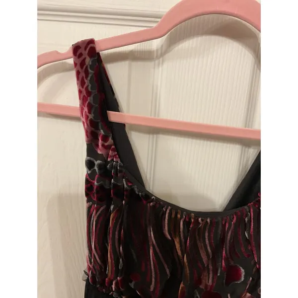Weston Wear Silk &Velvet Vintage Y2K Babydoll Top Rhinestone Accent Whimsygoth,S - Image 3