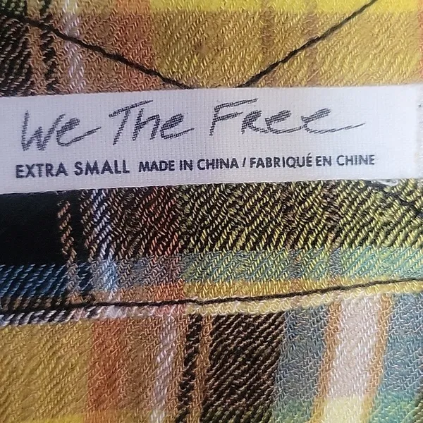 Free People we the Free Women's Rufled Up Plaid Shirt Jacket Size XS - Image 5