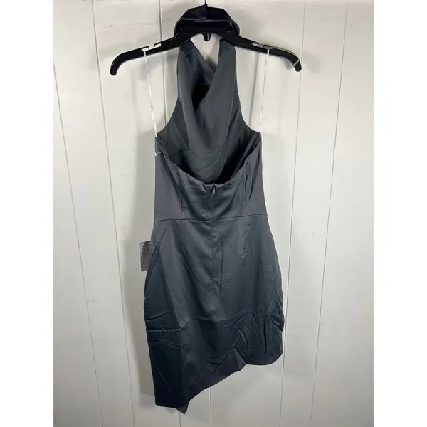 Elliatt X Revolve Camo Asymmetric Satin Cocktail Dress in Charcoal. Size XS. NWT - Image 5