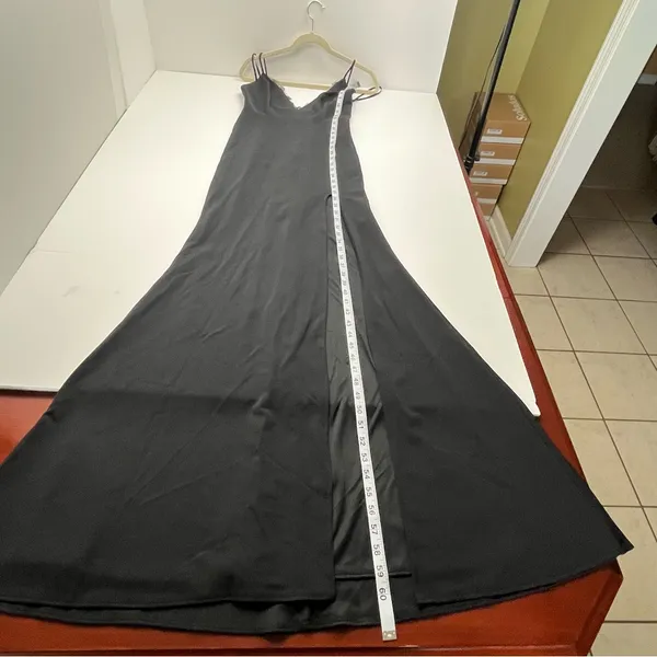 Katie May Black Plunge Low Back Saylor Gown Maxi Dress Womens Size Small‎ NEW - Image 10