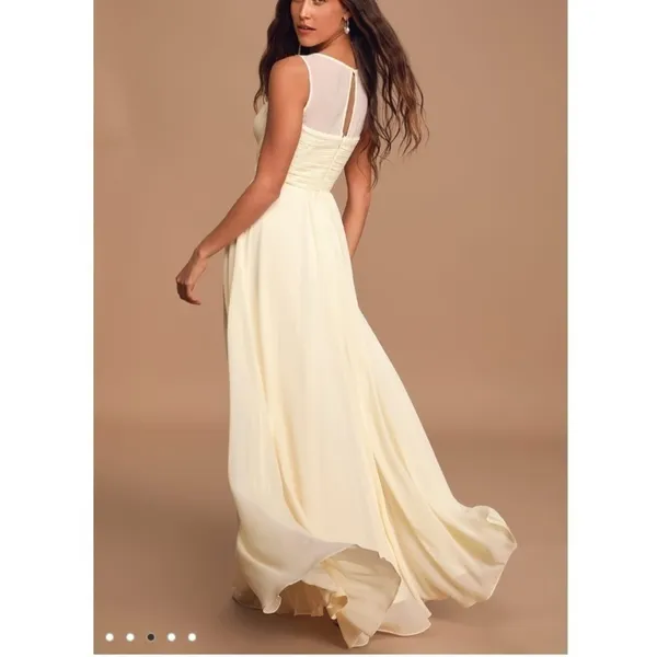 𝅺NWT LULU’S Some Type of Sway Cream Maxi Dress M - Image 3