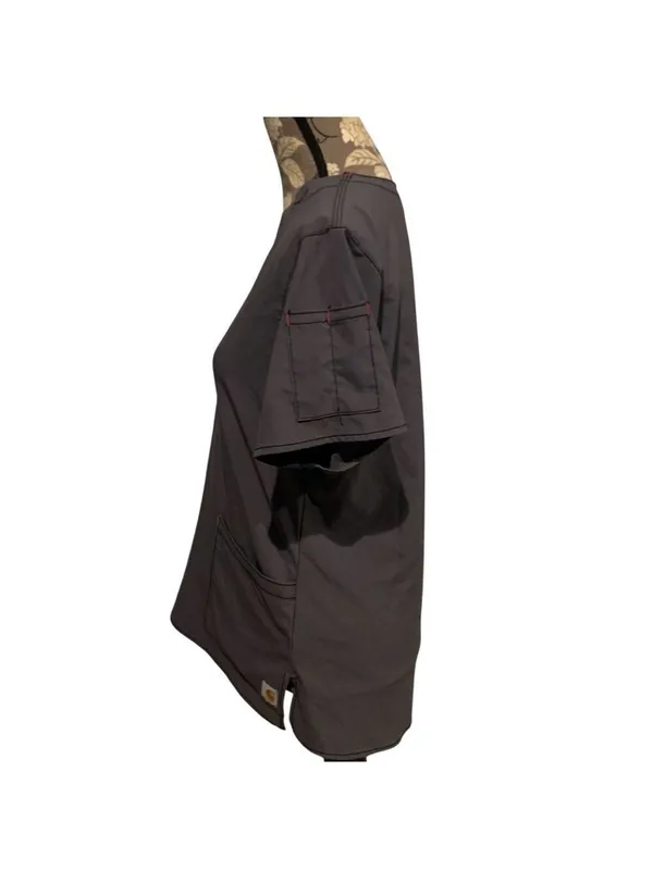CARHARTT Force Modern Fit Gray Scrub Top size medium - Image 3