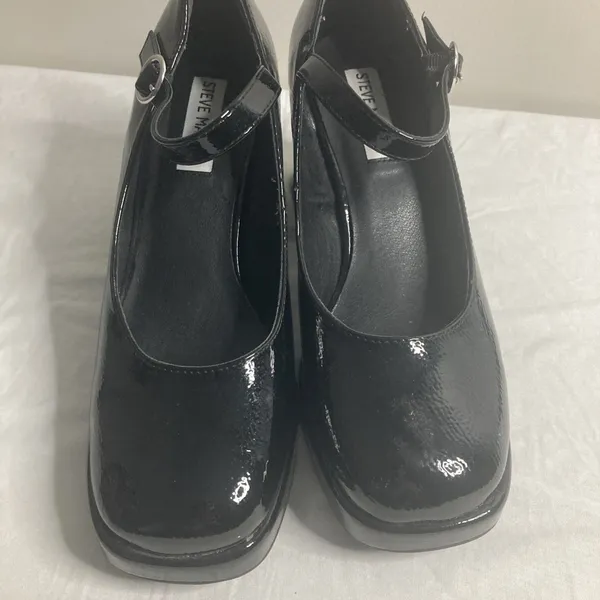 Steve Madden satin mingle platform Mary Jane chunky heel Square Toe 90's Y2K - Image 4