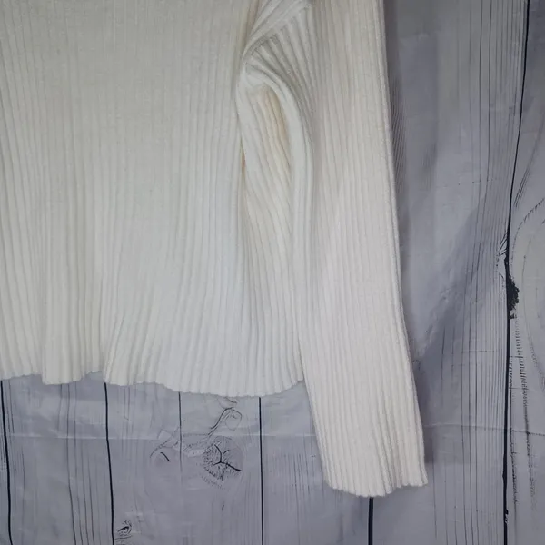 Sincerely Jules Off White Ribbed Knit Boho Cozy Chic Button Front Cardigan NWT - Image 9