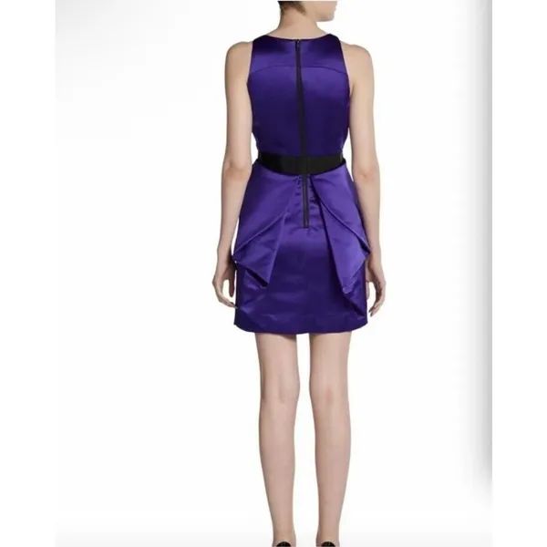 Milly Sculpted Skirt Pencil Dress‎ Blackberry Purple Cocktail NWT Womens Size 10 - Image 2