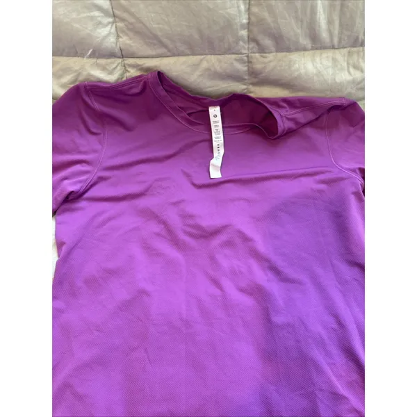 Lululemon High-Neck Running and Training T-Shirt Ripened Rasberry 6 Retail $58+ - Image 5