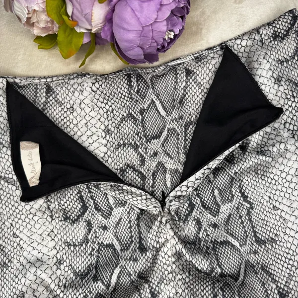 Altard State Black and White Snake Print Skirt - Image 13