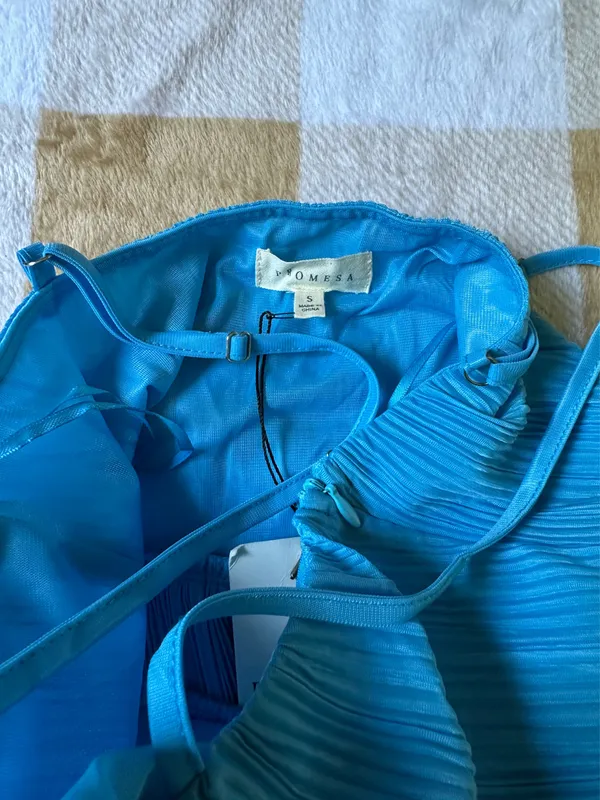 Lane 201 Blue Satin Romper - Image 8