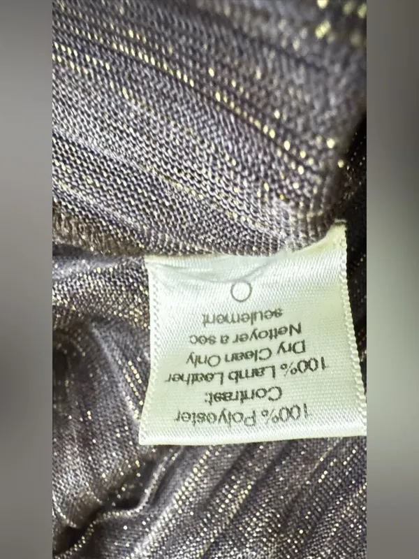 Dress the Population TUBE Metallic Brown Pleated Maxi Dress Wide Belt Sz M C-27 - Image 11