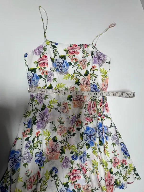 Alice & Olivia Trixie Floral Spaghetti Strap Mini Dress - Size 2.‎ - Image 10