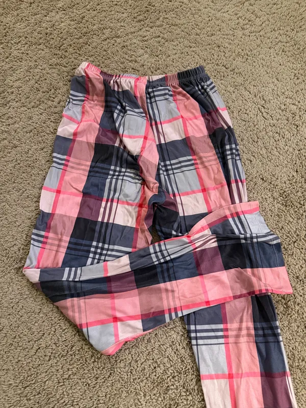 Plaid Pj Pants Pink - Image 2