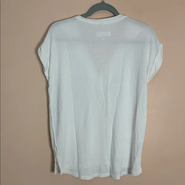 LOFT White V-Neck Cap Sleeve Blouse - Image 7