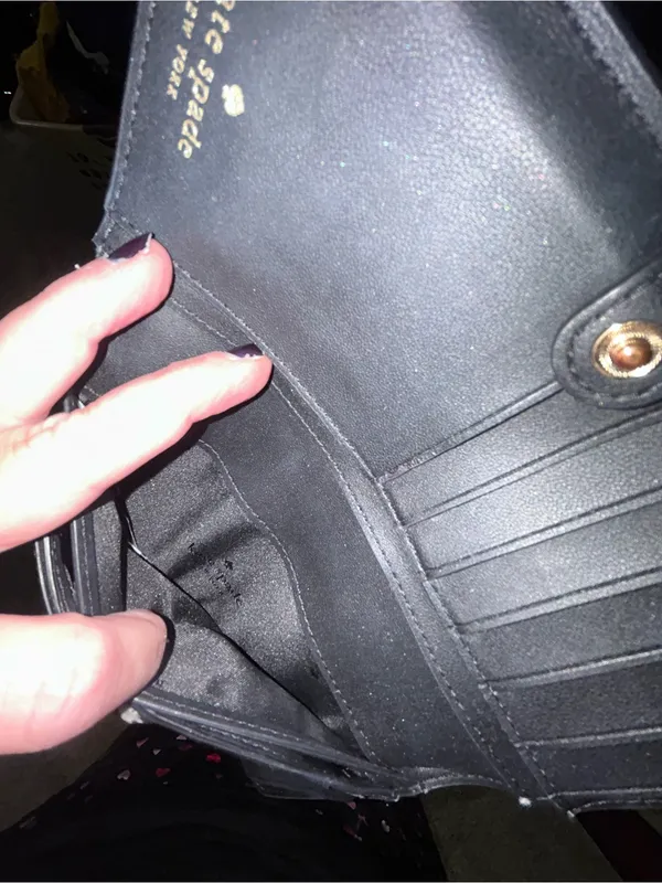Kate Spade Black Leather Zip Wallet - Image 5