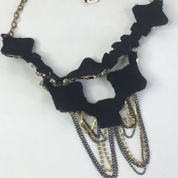New Free People Black Suede Jeweled Choker Collar - Image 6