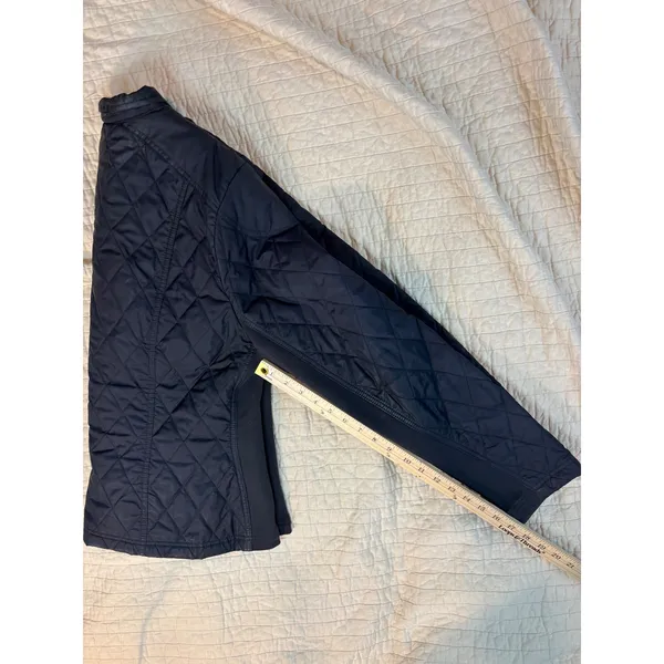 Ava & Viv Black Quilted Biker Jacket Full Zip Snap Pockets 1X F18492703 - Image 5