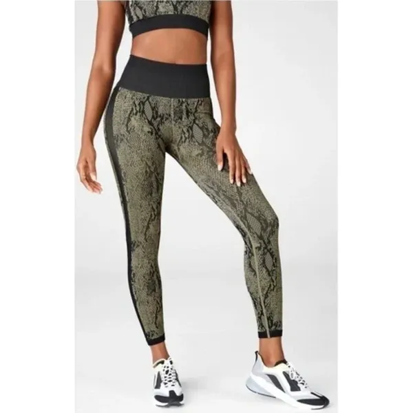 Fabletics High Waisted Snake Print 7/8 Leggings Athleisure Workout Pants XL‎ NWT - Image 8