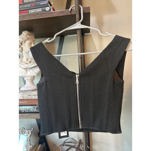 RTA Jewel Off The Shoulder Corset Top Black Womens Size 2 - Image 8