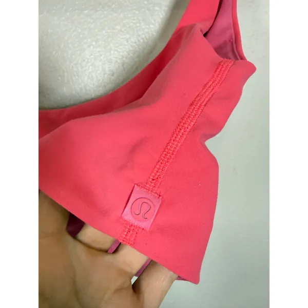 Lululemon Pink‎ Square Neck Sports Bra Size 4 - Image 3