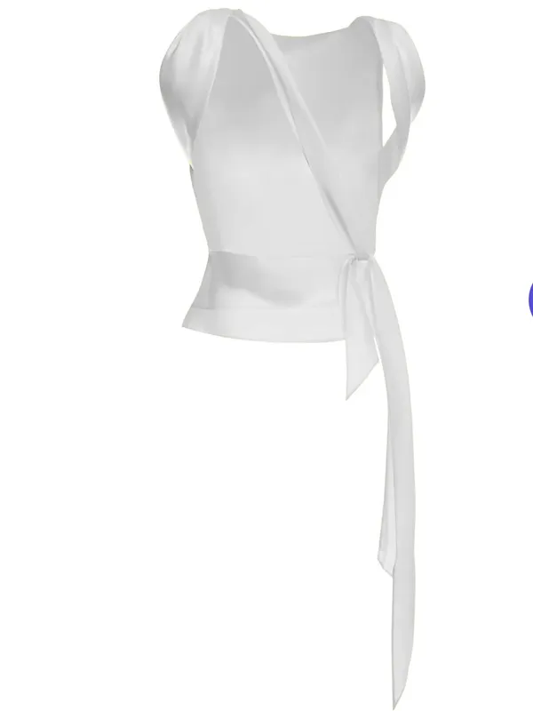 The Bar Asher Silk Backless Top in Bubblegum Hot Pink Size Medium - Image 10