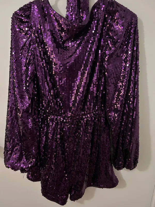 Purple Sequins Shein Romper  - Image 5