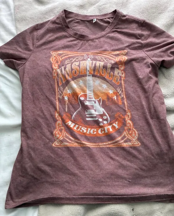 Women Country Music Shirts Nashville Concert Outfit Vintage Guitar Music City Tshirts Short Sleeve Summer Tees Tops - Image 3