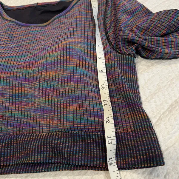 Lululemon Ebb to Street Long Sleeve Shirt Rainbow Multi / Black 8 women - Image 8