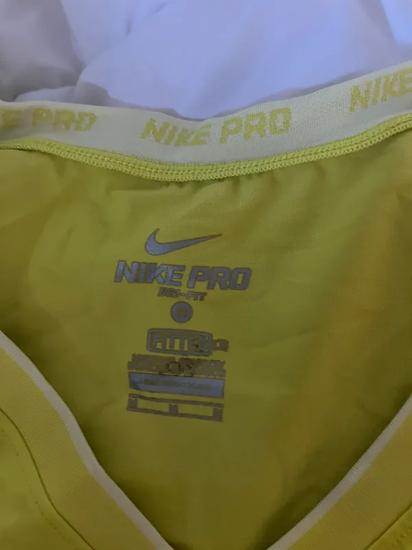 Nike Neon Yellow  Pro Tee - Image 3
