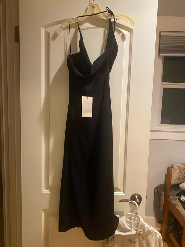 Zara MIDI DRESS WITH GOLD APPLIQUÉ - Image 9