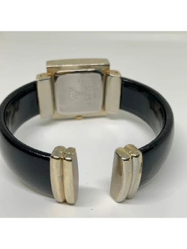 Studio women’s watch gold tone rhinestones 26mm quartz analog cuff band running - Image 5