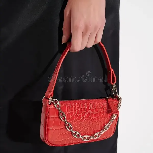 By far Mini Rachel Croc Embossed Leather Top Handle Bag - Image 2