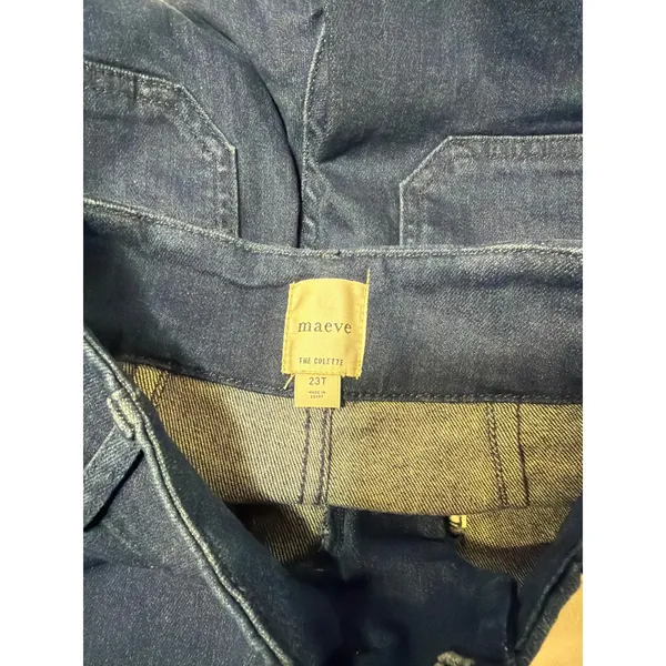 Maeve Colette Crop Wide Leg Jeans Dark Wash High Rise 23T Tall - Image 4
