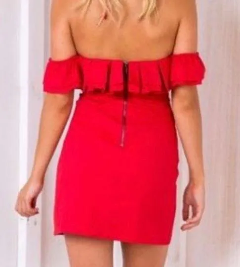 Blue Off The Shoulder Dress - Image 3