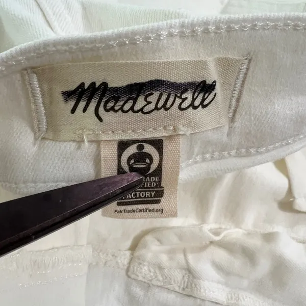 NWT Madewell The Emmett Wide-Leg Crop Jean: Welt Pocket Edition NO602 Tile White - Image 12
