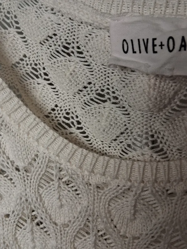 Olive & Oak Cream Cable-Knit Maxi Dress - Image 3