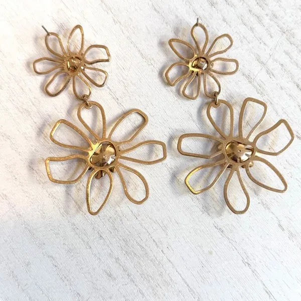 Park Lane Hampton Gold Tone Floral Drop Earrings - Image 8
