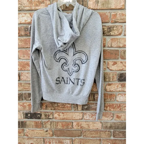 Victorias Secret PINK New Orleans Saints Full Zip Hooded Jacket Size Medium NFL - Image 3
