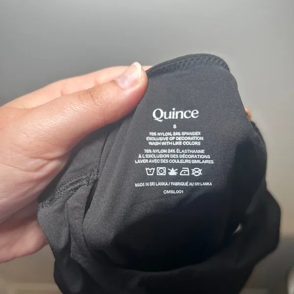 NWT Quince Women Black High Neck Racerback Bodysuit Size S minimal basic casual - Image 5