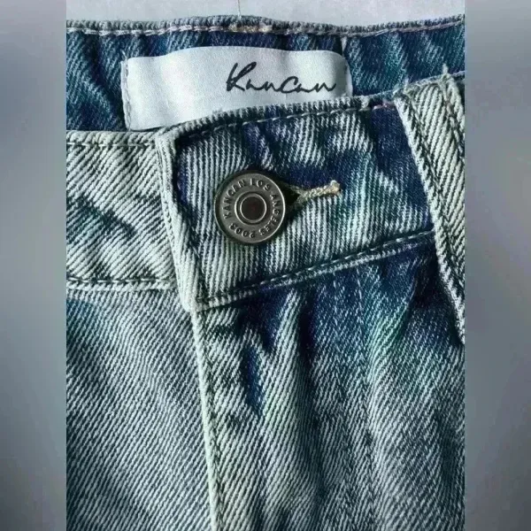 KanCan Women’s Blue Frayed and Distressed Jean Shorts‎ Size XS - Image 5