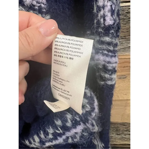 Free People Hockley Stripe oversized alpaca blend Sweater sz XS - Image 7