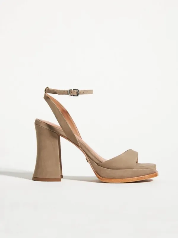NEW Anthropologie Vicenza Strappy Platform Heels in Olive Green size 6 women’s - Image 3