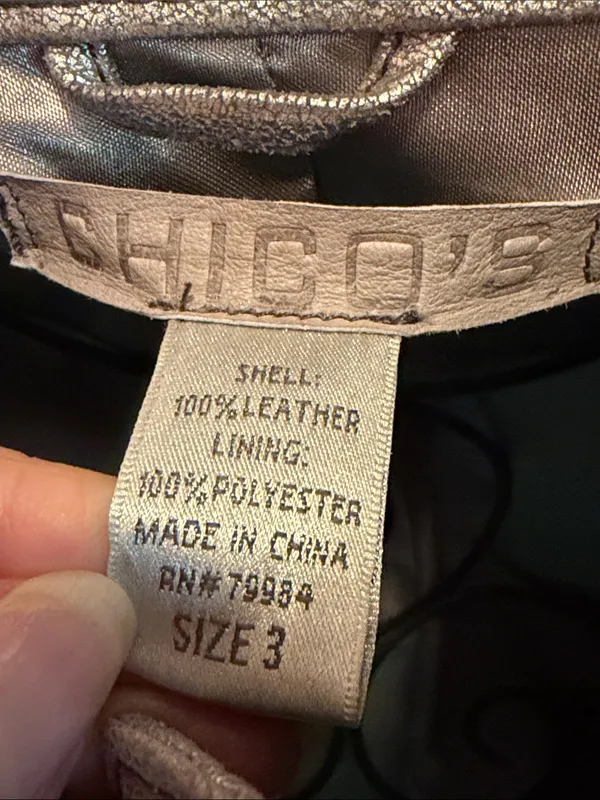 🪎🪎🪎BOGOHO🪎🪎🪎Chico’s Metallic Silver Zip-Front Jacket-3 - Image 7