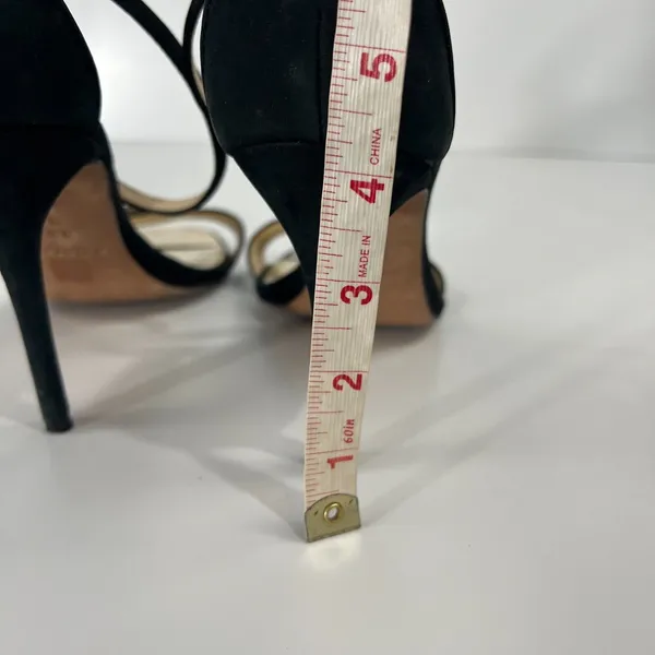 Coach Hampton Black Leather Heels Gold Buckle Detail ankle strap US Size 9.5B - Image 12