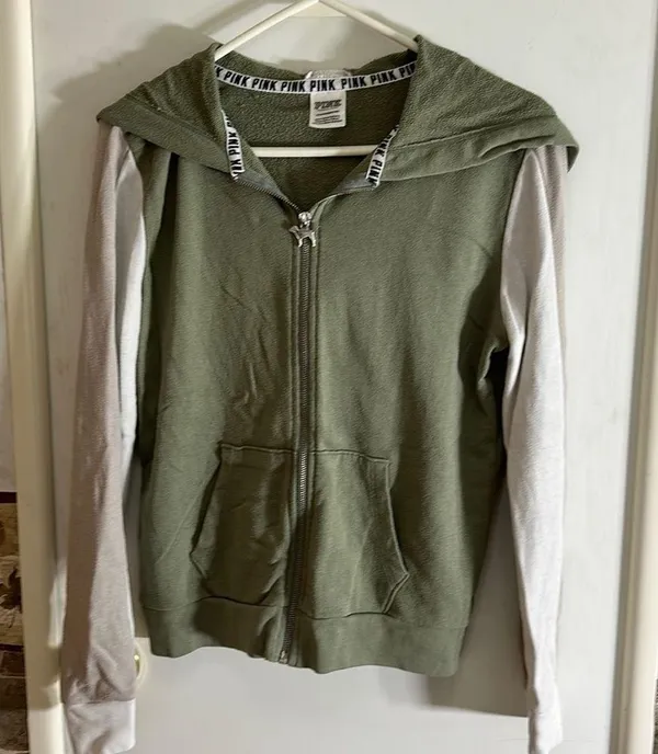 VS Victoria's Secret PINK Green Dog Logo Hoodie​​ - Image 2