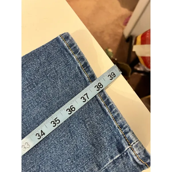 Levi's Ribcage Straight Ankle Cropped Dark Wash Cotton Denim Jeans Size 31 - Image 10