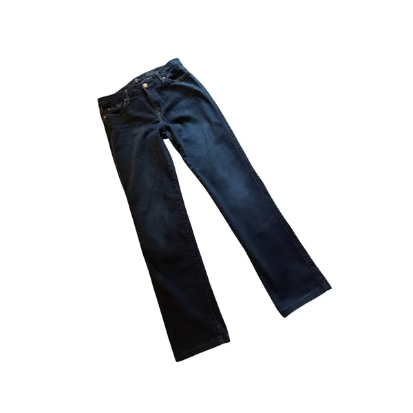 7 For All Mankind Jeans Womens Size 31 Blue Straight Leg Dark Wash Stretch Denim - Image 2