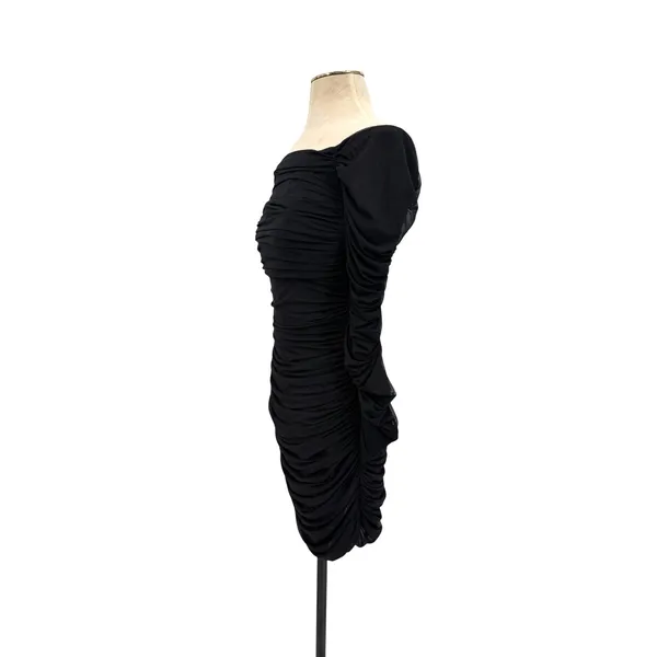 Aritzia Babaton Luxor Ruched Mesh Bodycon Mini Dress Black Size 10 NWT - Image 3