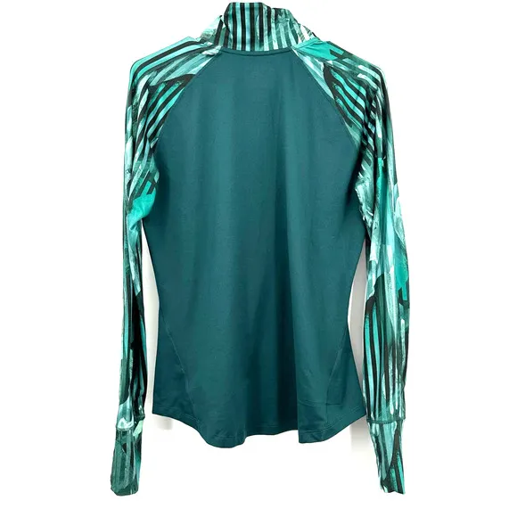 Brooks size‎ medium quarter zip pullover sweatshirt green - Image 2