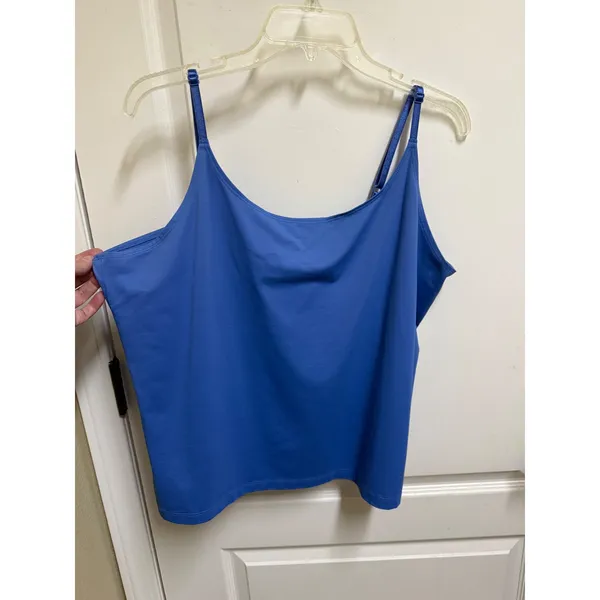 Coldwater Creek Blue Stretch Camisole Tank Top Adjustable Straps 1X Plus Size - Image 4