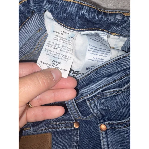 Wrangler Wild West 603 Jeans Women's High Rise Straight Blue Jeans 27 - Image 5